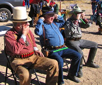 Dirty Dan displaying his shotgun belt in January 2011.